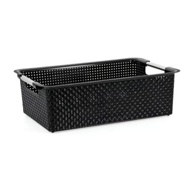 Imagem de Cesto Organizador Em Rattan Preto 04