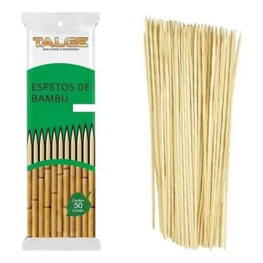 Imagem de 50 Palitos De Bambu Espeto Para Churrasco 25Cm