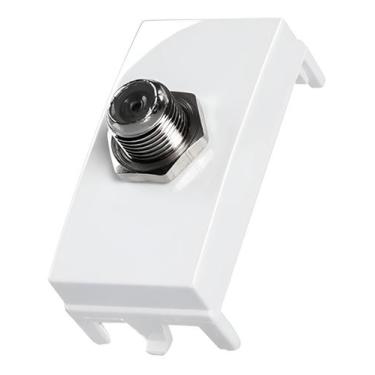 Imagem de Tomada Tv Coaxial 75 Ohms Br Sleek Conexão Antena Analógicas Digitais 