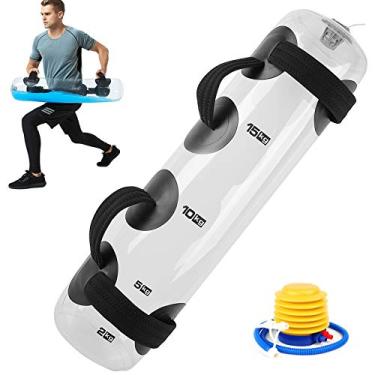 Imagem de Bolsa de Peso com Água Aqua Bag para Treino Fitness Construção Músculos Controle e Perda Celulite Bomba Ar