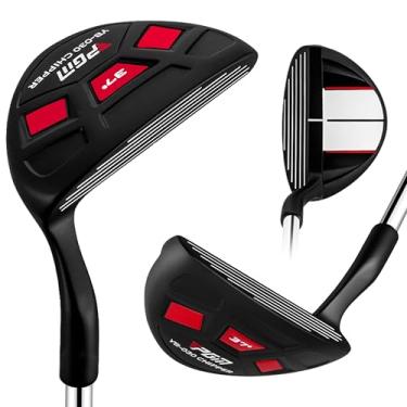 Imagem de PGM Picador de taco de golfe de 88.9 cm 37° para destro, triturador de dupla face para homens e mulheres, cunha de melhoria de jogo curto preta