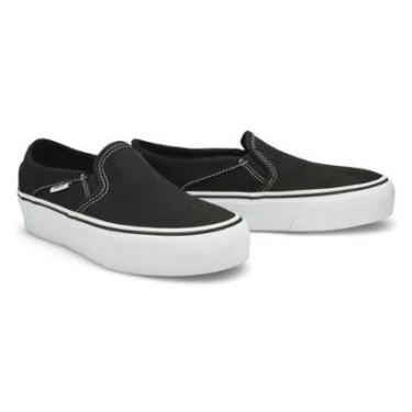 Imagem de Tênis Vanss WM Slip On Asher Plataforma Feminino - Preto/Branco-Feminino