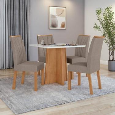 Imagem de Mesa 0,90 Celebrare Com 4 Cadeiras Apogeu Suede Animale