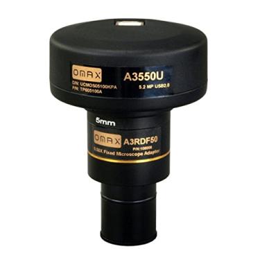 Imagem de OMAX - Câmera digital de microscópio USB de 5,0 MP com software avançado e corrediça de calibração (Windows, Mac OS X, compatível com Linux) - A3550U