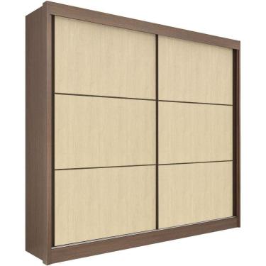 Imagem de Guarda Roupa Cancun Castanho Linho 2 Portas 6 Gavetas D?doro