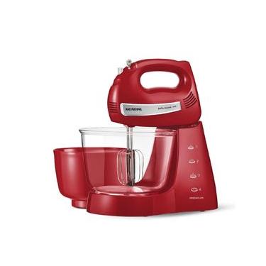 Imagem de Batedeira Bella Massa Mondial Vermelho e Inox 500W B-29 NP