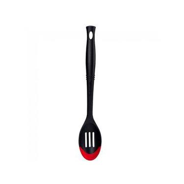 Imagem de Colher Vazada Revolution Nylon Silicone Premium Bicolor Vermelho e Preto Black Onix v2 Le Creuset