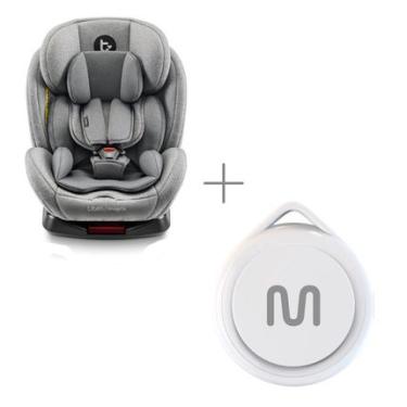 Imagem de Kit Cadeirinha Infantil Para Carro 0-36 Kgs Snugfix Cinza Litet + Rastreador Bluetooth Multi MTag BB454K BB454K