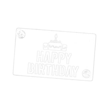 Imagem de Ioensy Molde para decoração de, ferramenta multiuso, e criativa para biscoitos e, ideal para cafeterias, casamentos mousses, Feliz Aniversário