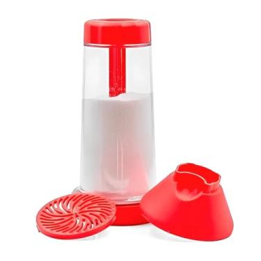Imagem de Misturador de Farinha com Peneira Giratória 800ml – Manual, Prático e Eficiente para Pães e Bolos – Peneira Uniforme, Mistura Sem Grumos, Fácil de Usar, Desmontar e Limpar, Cozinha Doméstica