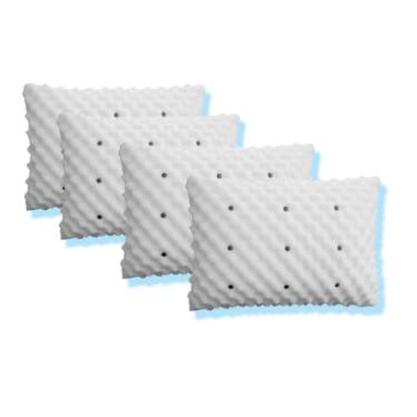 Imagem de Kit Travesseiro Magnético Ortopédico com Infravermelho e Espuma Massageadora para Conforto e Relaxamento - Terapêutico Anti-Ronco (CAPA SIMPLES,4 UNIDADES)