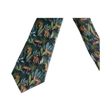 Imagem de Gravata Masculina Estampada Pato Amarelo Macia Casual Elegante Para Ca