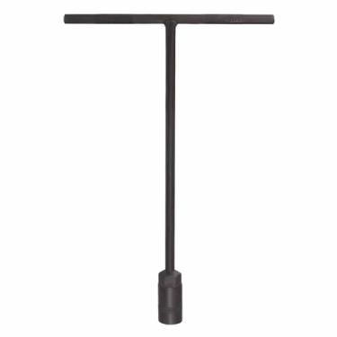 Imagem de HARFINGTON Soquete de chave em T 17 mm de aço de carbono métrico de 6 pontos com alcance longo para reparo de motocicletas e bicicletas, cinza, preto