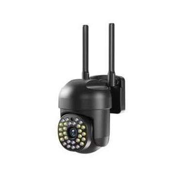 Imagem de ANJ.GG Câmera WiFi Interna/Externa, Estilo Domo, 1080p HD, Alarme por Movimento, Segurança/Monitoramento, F13-preto, Sem fio/Com fio, Visão Noturna, AC/DC, Wi-Fi, Controle por App