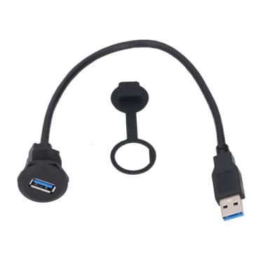 Imagem de Marhynchus Usb 3.0 Painel Montagem Extensão Cabo Usb Montagem de Carro Feminino Fêmea a Macho Bloqueio de Rosca Com IP67 à Prova D'água para Automotivo 1ft Industrial