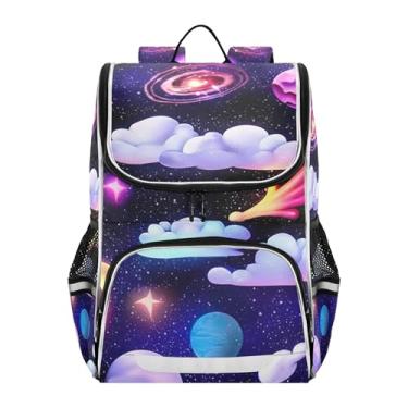 Imagem de Colorful Cosmic Stars Space Kids Backpack Girls Student Travel Back to School Bags Kawaii Monster Bookbags Elementary Ages 6-12 Boys Backpacks Cool