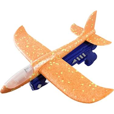 Imagem de Petitebella LED Soft Throwing Plane Launcher Set 3-12y (Orange Plane/Blue Launcher, One Size)