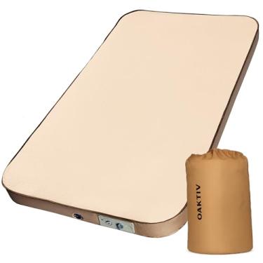 Imagem de Oaktiv WanderMate – Almofada de dormir autoinflável para acampamento – Colchão inflável de acampamento de tamanho duplo para carro, mochila e barraca – Espuma viscoelástica durável de 10 cm e suporte