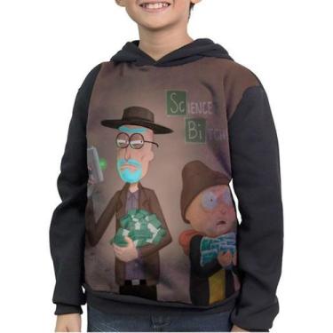 Imagem de Moletom Infantil Rick And Morty Breaking Bad Science Bitch, Preto, 8