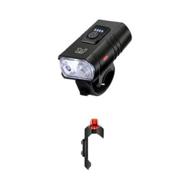 Imagem de Lanterna Frontal LED Recarregável Tipo-C Para Bicicleta MTB E De Estra