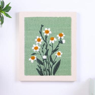 Imagem de Harimau Kit de agulha de perfuração de bordado com moldura 65246, kits de bordado para iniciantes, tecido de agulha de perfuração com padrão, passador, fios, argolas de bordado e furador de tapete