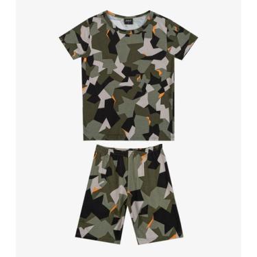 Imagem de Pijama Infantil Camiseta e Bermuda Select Verde, 8, Verde
