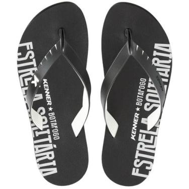 Imagem de Chinelo Kenner Red Botafogo Masculino - Preto e Branco, 42