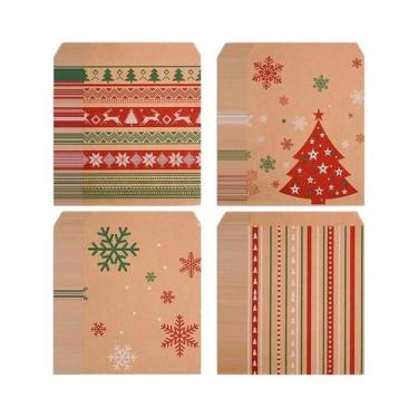 Imagem de Sacolas De Presente De Papel Kraft, 20-100 Peças, Sacolas De Embalagem