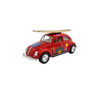 Imagem de Miniatura Volkswagen Fusca Surf 1967 Vermelho Metal 1:32 - Kinsmart, V