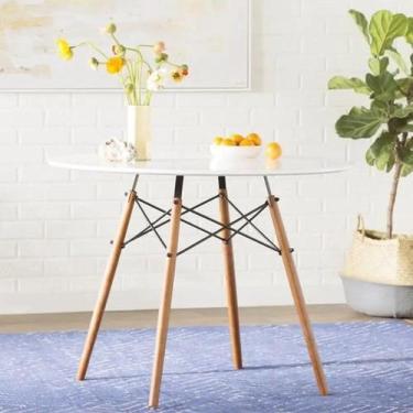 Imagem de Mesa Jantar Eiffel 110 Redonda Cozinha Madeira Mdf Tx - Móveis La Bell