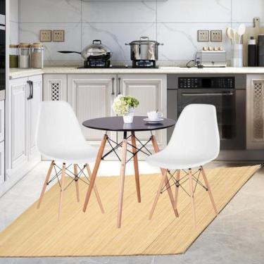 Imagem de Conjunto de Mesa Redonda 80cm com 2 Cadeiras Eiffel - Móveis La Bella