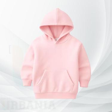 Imagem de Moletom Infantil Moleton Canguru com Capuz Unissex Agasalho Blusa de Frio Blusão com Bolso-Unissex