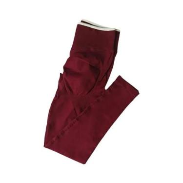 Imagem de Calças De Yoga Femininas De Cintura Alta Com Compressão Abdominal E Ef