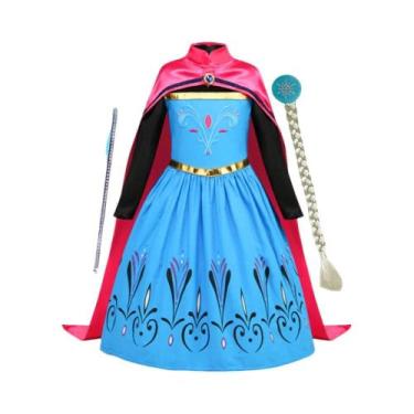 Imagem de Fantasia De Princesa Rainha Da Neve Para Meninas, Vestido De Festa De 