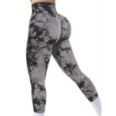 Imagem de Calças De Yoga Sem Costura De Cintura Alta Para Mulheres, Leggings Esp