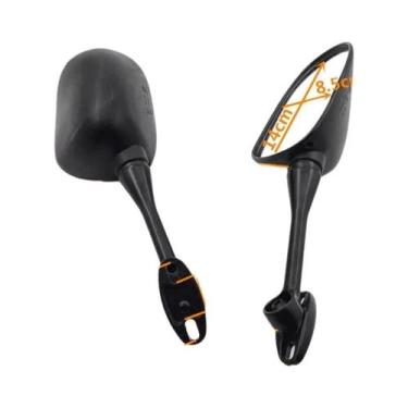 Imagem de Par De Espelhos Retrovisores Pretos Para Honda CBR600RR 2003-2007 CBR1