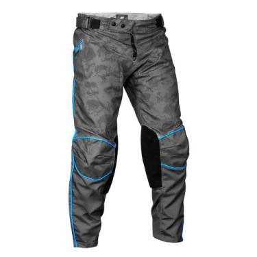 Imagem de Calça de Motocross Infantil Pro Tork Fast , Cinza, Azul, 16