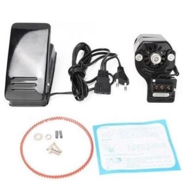 Imagem de Kit 10 Motores BRANCO  Maquina Costura Doméstica Completo-, Preto, 110