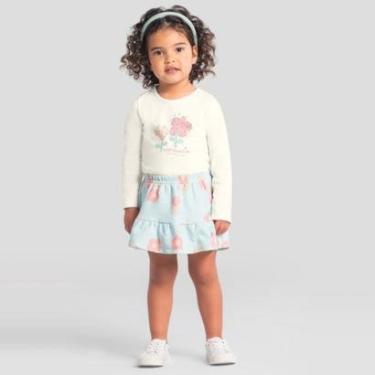 Imagem de Blusa infantil menina floral com strass Brandili-Feminino