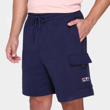 Imagem de Bermuda Fila Confort Cargo Letter Masculina, Marinho, M