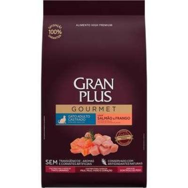 Imagem de Ração Seca GranPlus Gourmet Salmão e Frango para Gatos Castrados 1kg.
