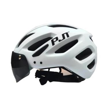 Imagem de Capacete De Ciclismo Masculino Com LED Recarregável Por USB, Visor Sol