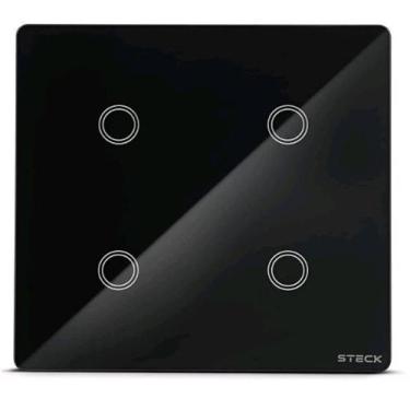 Imagem de Steck Smarteck Interruptor Inteligente 4 Módulos 4x4 Touch Preto