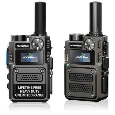 Imagem de Rádios Walkie Talkie KaYoTom LTE PoC Alcance Ilimitado Pacote com 2 - 