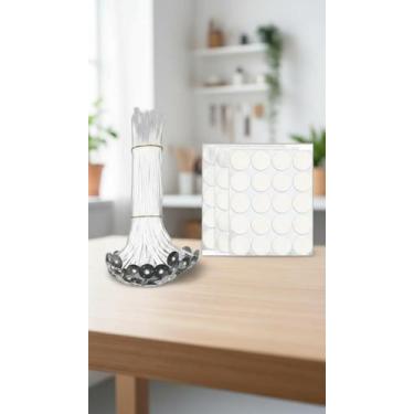 Imagem de Kit 60 Pavios Parafinados 18cm + 60 Adesivos 2cm - Congratulations Sto