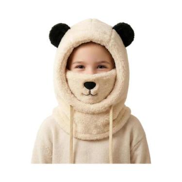 Imagem de Conjunto De Gorro E Cachecol Infantil De Panda Fofo Para Inverno, Em F