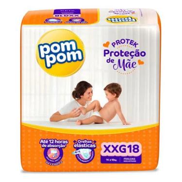 Imagem de Fralda Pom Pom Derma Protek jumbo XXG 18 unidades sem gênero