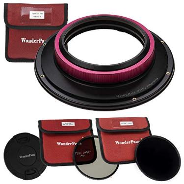 Imagem de Kit WonderPana Essential CPL/ND - Suporte de filtro de núcleo, tampa de lente, filtros MC-CPL e ND1000 de 145 mm Compatível com lentes Rokinon/Samyang AF 14 mm f/2.8 RF e FE
