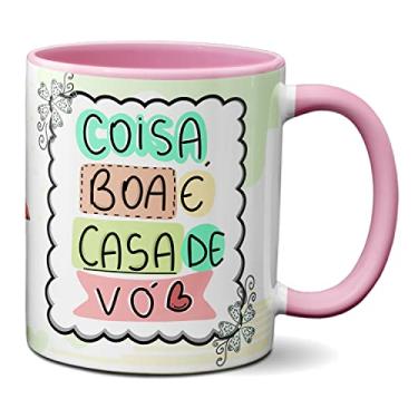 Imagem de Caneca Dia Dos Avós Coisa Boa É Casa de Vó Saudade (Rosa)