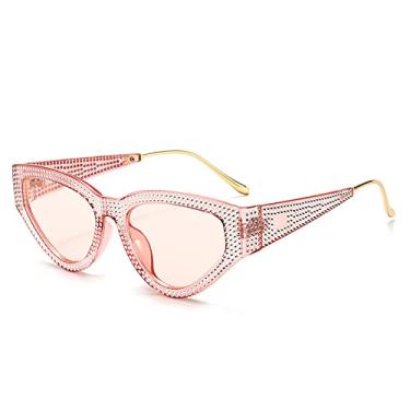 Imagem de Óculos de sol de olho de gato cravejados de diamantes na moda, personalidade exagerada, óculos de sol vermelhos, óculos de sol femininos, óculos de moda, 5, tamanho único